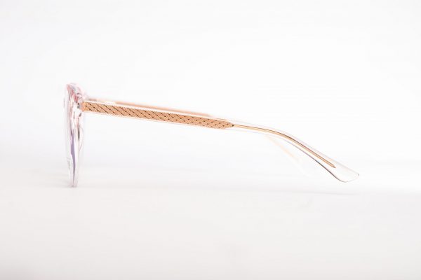 Aro Oftalmico Pasta Rosado Difuminado Transparente Redondo