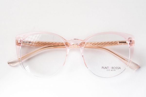 Aro Oftalmico Pasta Rosado Difuminado Transparente Redondo
