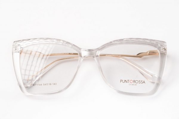 Aro Oftalmico Pasta Blanco/Patllas Metal Doradas