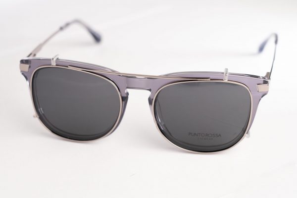Aro Oftalmico Gris Transparente Clip On