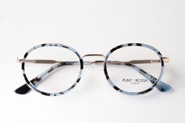 Aro Oftalmico Pasta Azul_celeste_metal Dorado