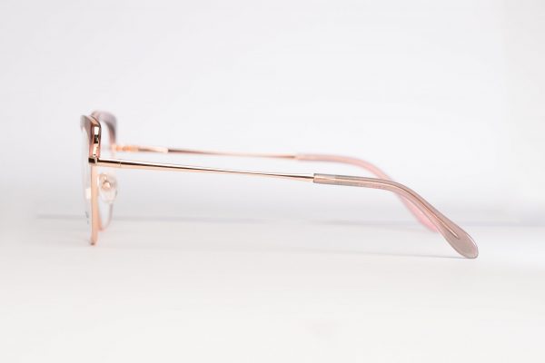 Aro Oftalmico Metal Dorado_pasta Rosado