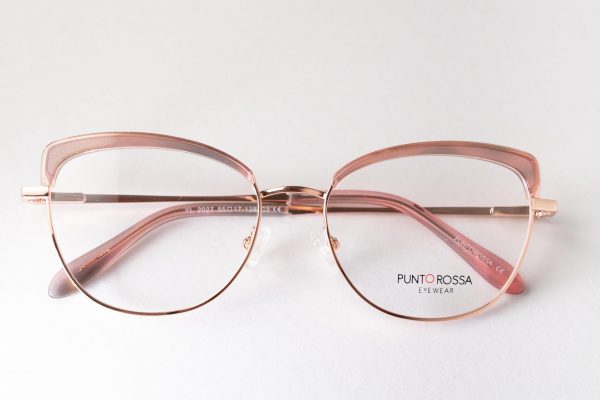 Aro Oftalmico Metal Dorado_pasta Rosado