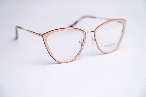 Aros oftalmicos pasta rosa detalla borde cafe