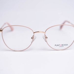 Aro oftalmico metal muje detalles rosa delgador