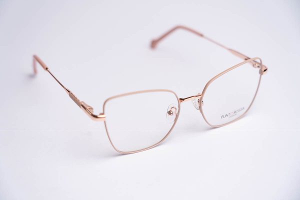 Aro oftalmico metal delgado mujer detalles rosa