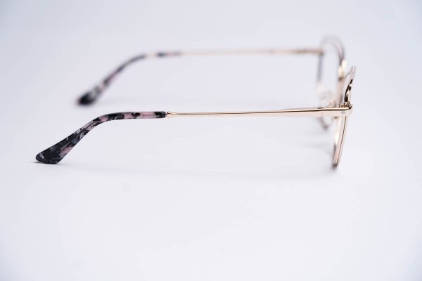 Aros oftalmico metal mujer detalles rosa print