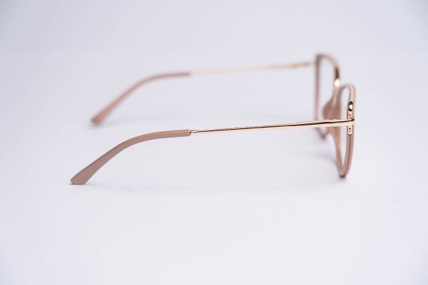 Aro oftalmico metal pasta rosa mujer