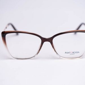 Aro oftalmico mujer pasta transparente cafe