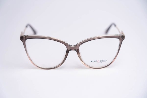 Aro oftalmico mujer pasta gris transparente detalle nivel