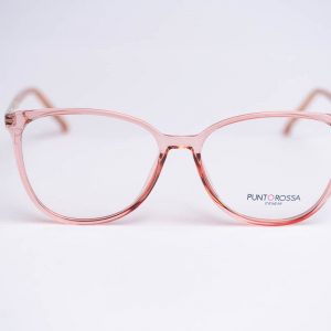 Aro oftalmico mujer pasta rosa transparente
