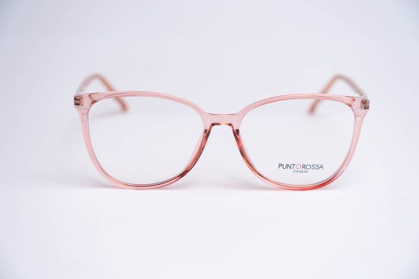 Aro oftalmico mujer pasta rosa transparente