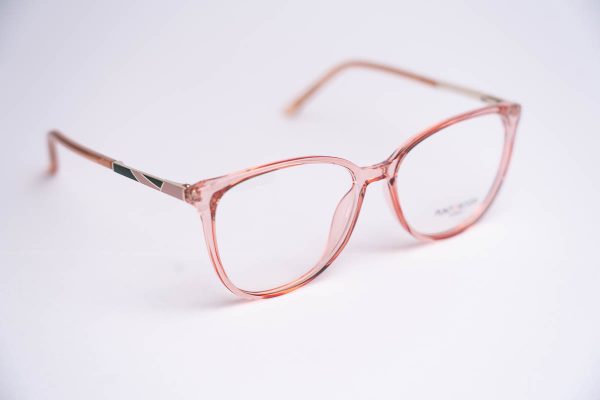 Aro oftalmico mujer pasta rosa transparente