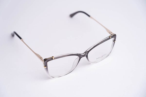 Aro oftalmico mujer gris humo transparente