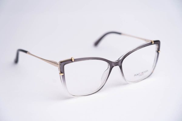 Aro oftalmico mujer gris humo transparente