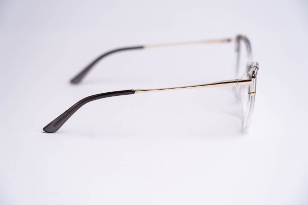 Aro oftalmico mujer gris humo transparente