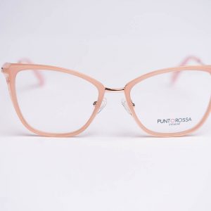 Aro oftalmico mujer naranja transparente pasta