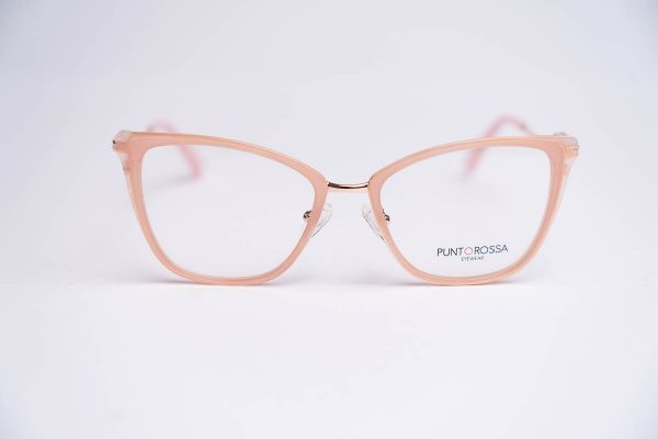 Aro oftalmico mujer naranja transparente pasta