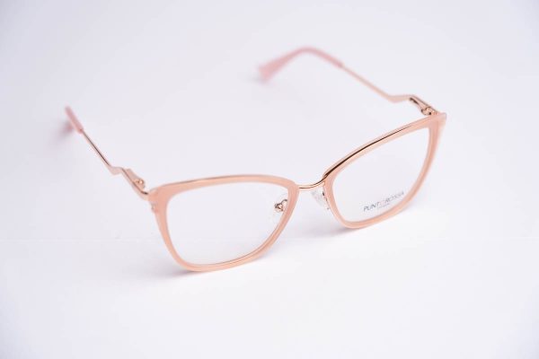 Aro oftalmico mujer naranja transparente pasta