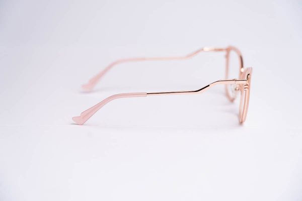 Aro oftalmico mujer naranja transparente pasta