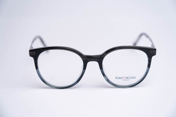 Aro oftalmico pasta gris oscuro detalles azul
