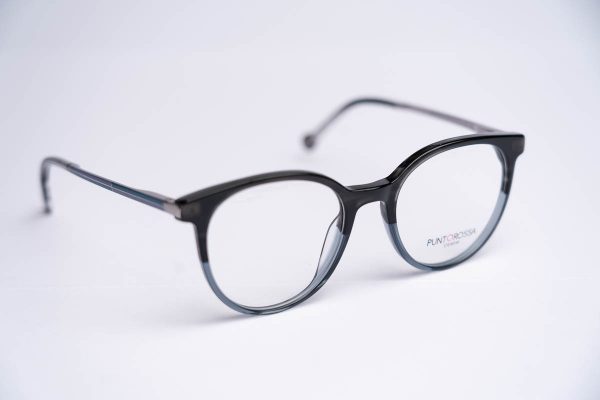Aro oftalmico pasta gris oscuro detalles azul
